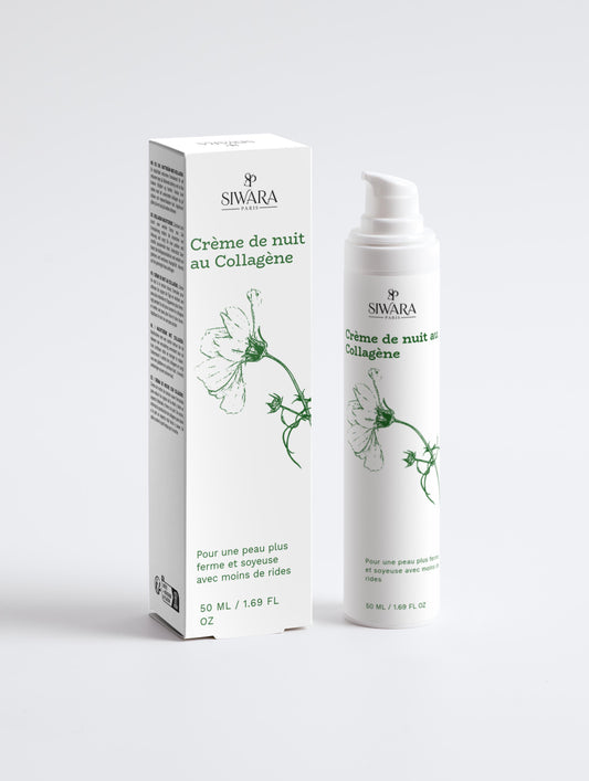 Crème de nuit collagène raffermissante pour peau lisse et rajeunie SIWARA PARIS