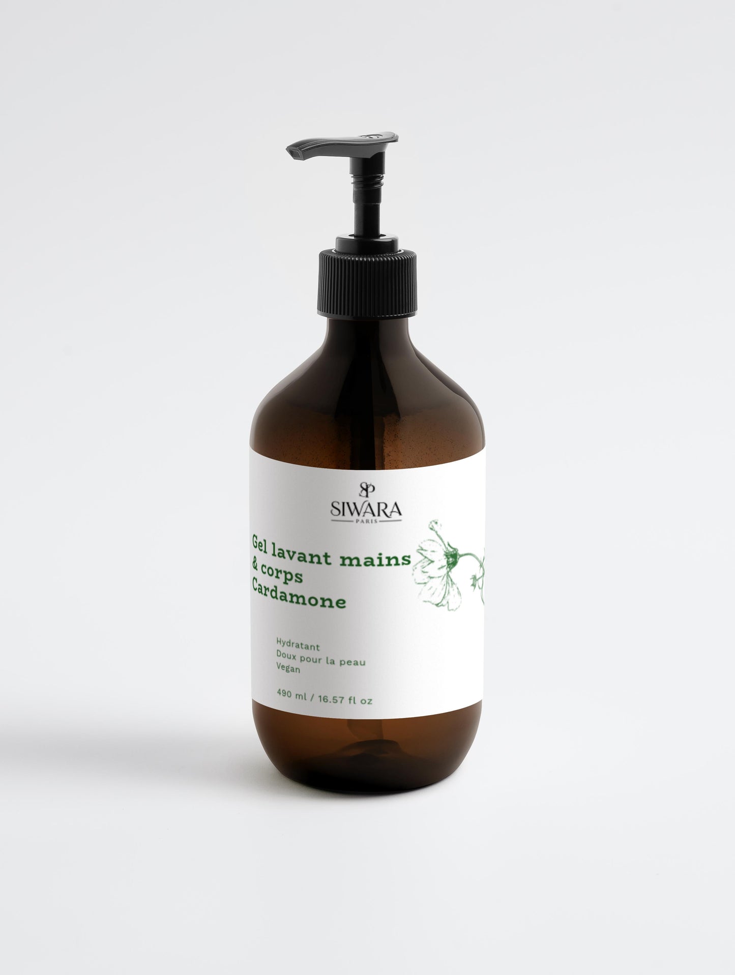 Gel lavant mains et corps à la cardamome SIWARA PARIS pour une peau douce et parfumée