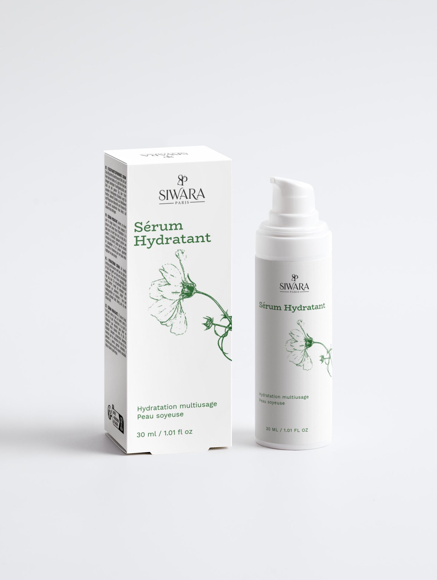 Soin hydratant sérum visage pour peau éclatante et confortable SIWARA PARIS