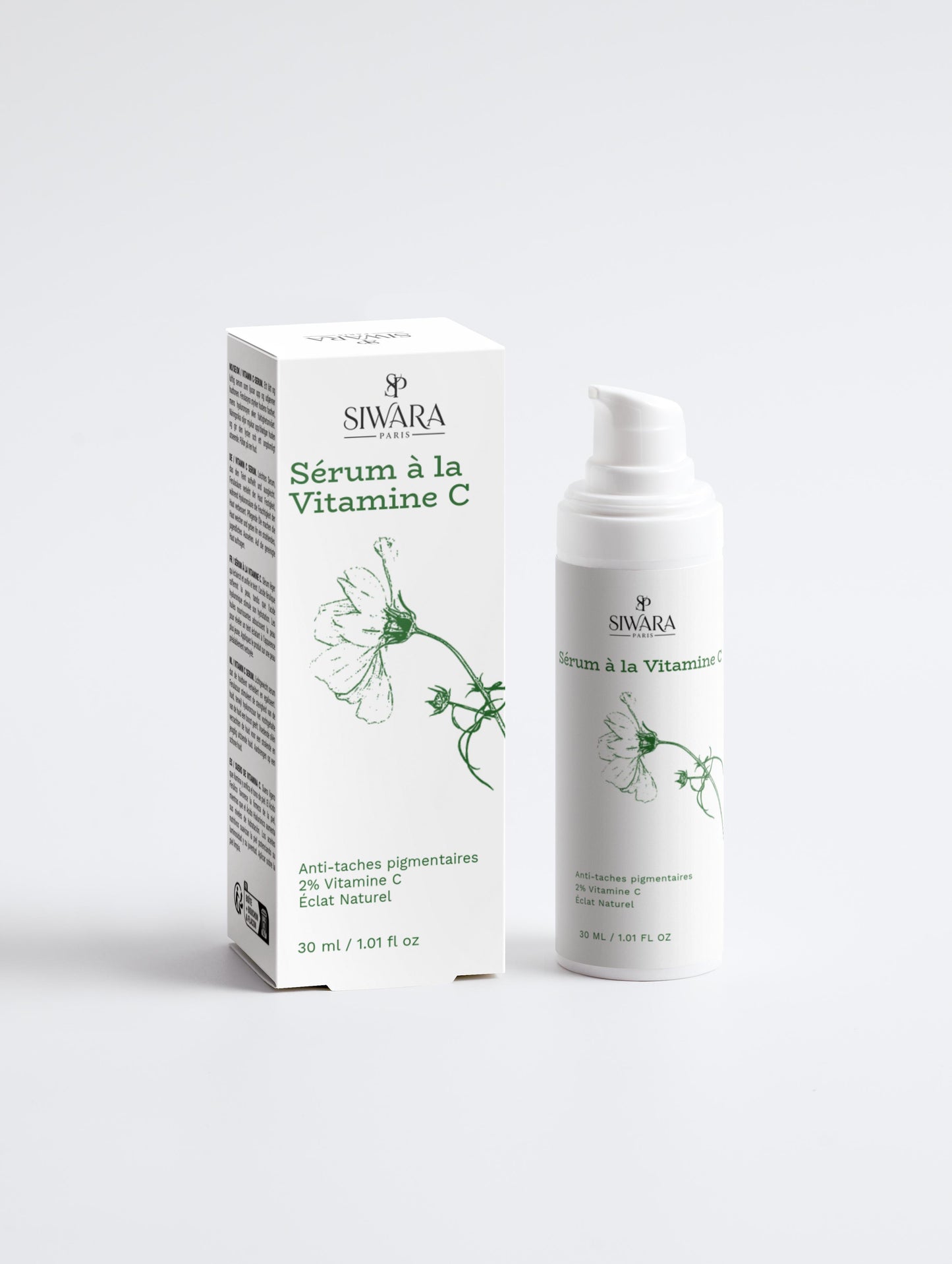 Sérum vitamine C pur éclat anti-âge pour peau lumineuse et rajeunie SIWARA PARIS